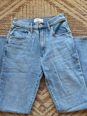Abercrombie & Fitch Light Blue Ultra High Rise Flare Jeans